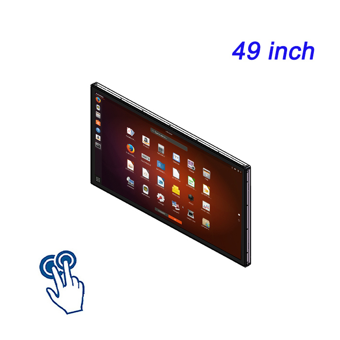 49 pulgadas Embedded Dual Ethernet Port Touch Display de publicidad a prueba de polvo a prueba de agua Terminal de control industrial