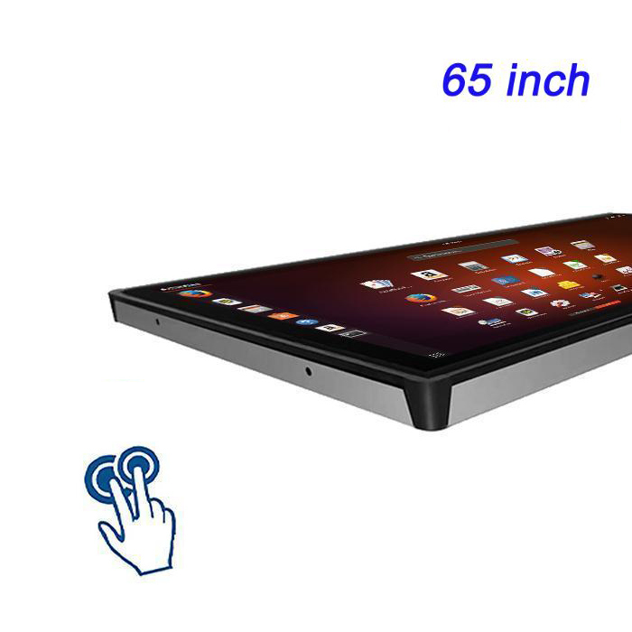 65 inch Linux hoàn toàn khép kín Capacitive Touch Industrial All-in-One Computer Industrial Dustproof Display