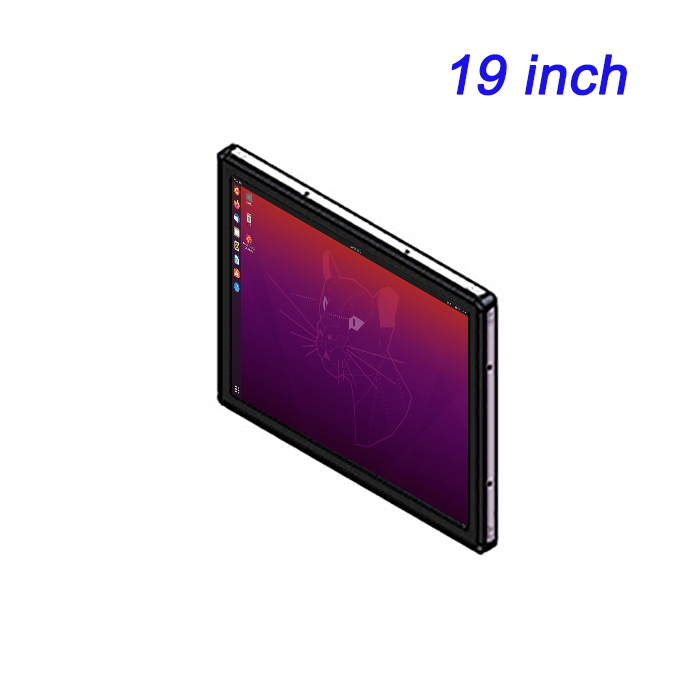 Ordenador industrial PLC todo en uno con pantalla frontal de 19 pulgadas, completamente cerrado, configuración USB, control industrial