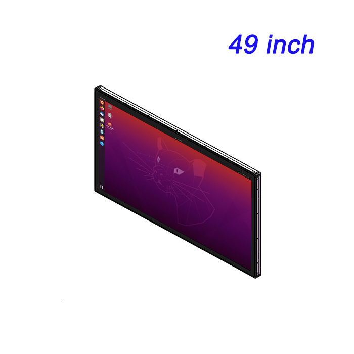 Pantalla LCD industrial integrada de 49 pulgadas, a prueba de polvo, control industrial, calidad militar, máquina todo en uno