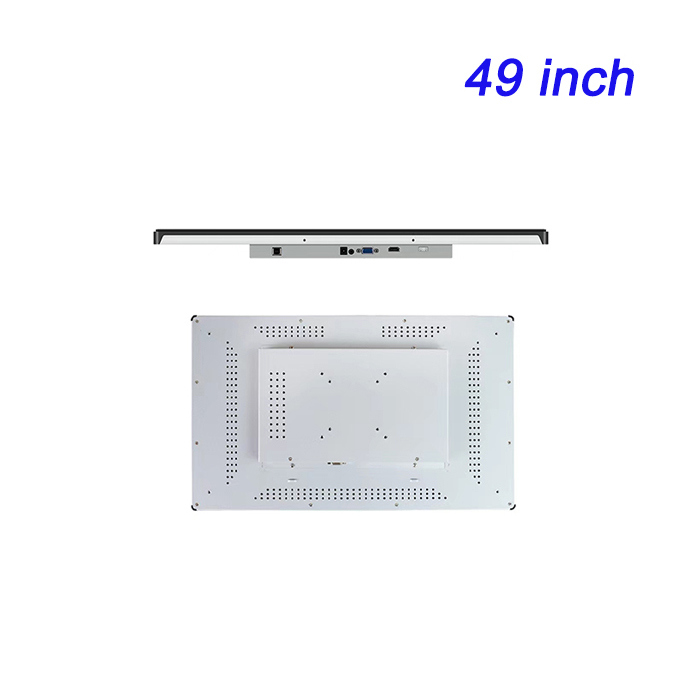 Pantalla LCD industrial integrada de 49 pulgadas, a prueba de polvo, control industrial, calidad militar, máquina todo en uno