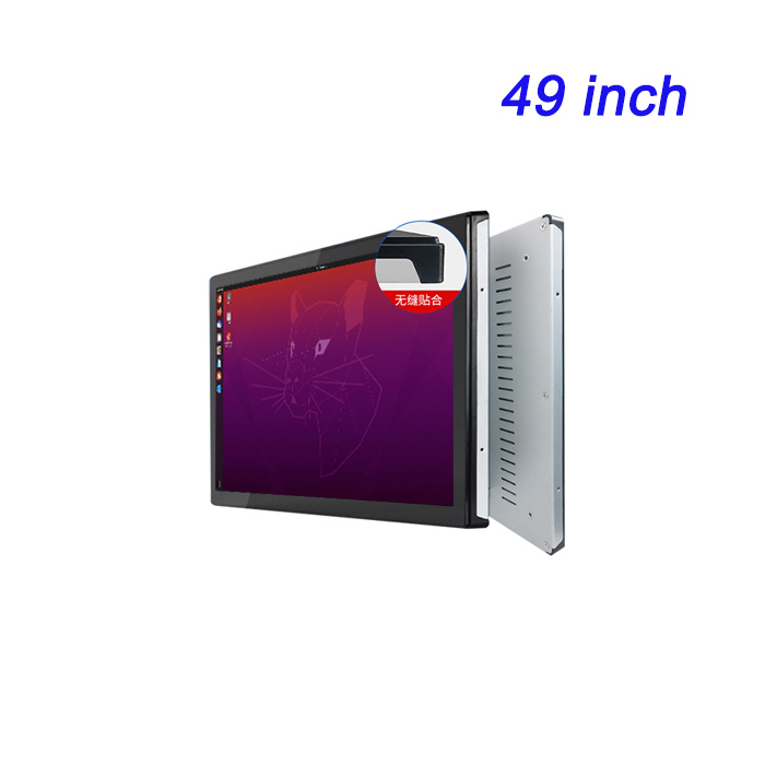 Pantalla LCD industrial integrada de 49 pulgadas, a prueba de polvo, control industrial, calidad militar, máquina todo en uno
