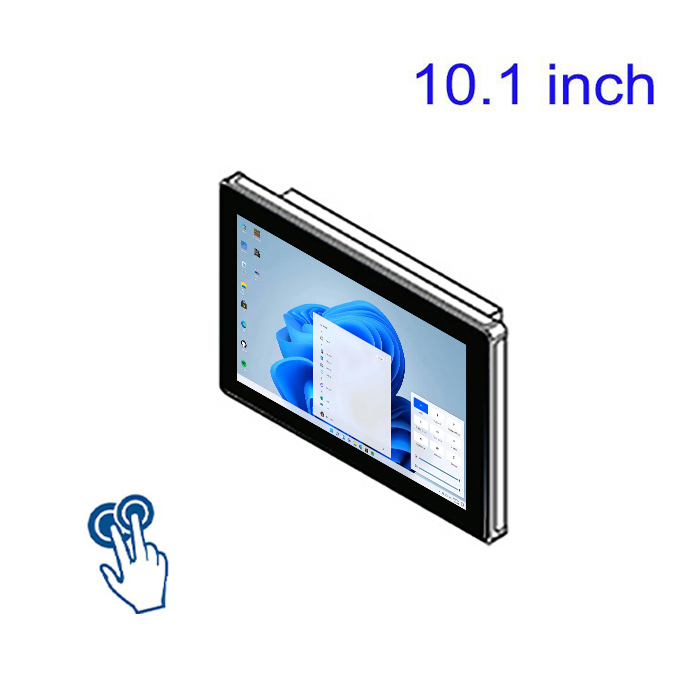 10.1 pulgadas HD de entrada de monitor industrial de alto brillo de montaje en la pared capacitivo touch monitor pantalla LCD para la industria