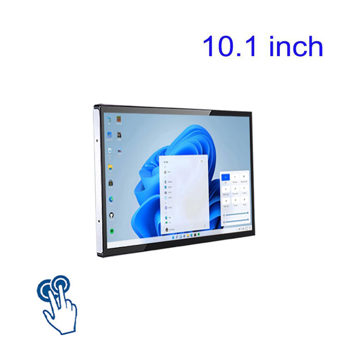 10.1 pulgadas HD de entrada de monitor industrial de alto brillo de montaje en la pared capacitivo touch monitor pantalla LCD para la industria