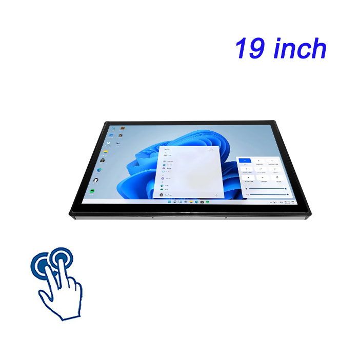 Monitor de control industrial de 19 pulgadas, pantalla táctil resistiva integrada, uso en escritorio, nuevo, montaje en rack/pared