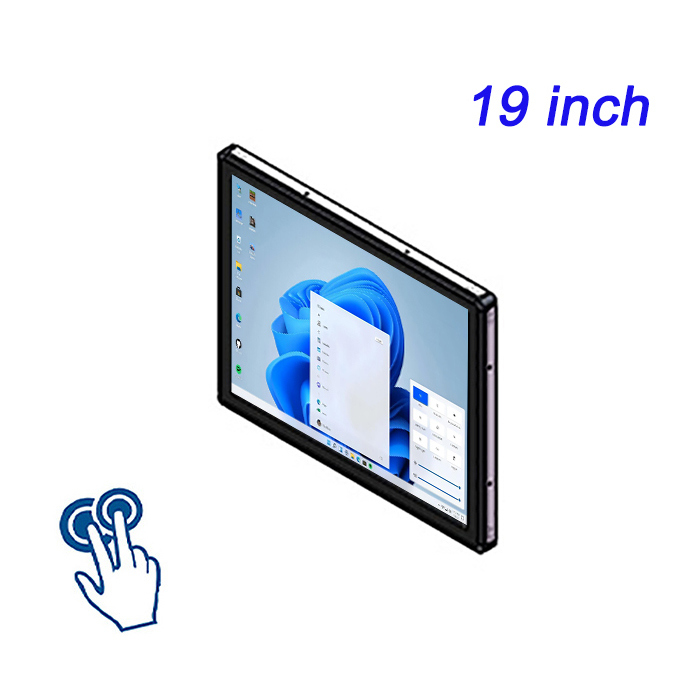 Monitor de control industrial de 19 pulgadas, pantalla táctil resistiva integrada, uso en escritorio, nuevo, montaje en rack/pared