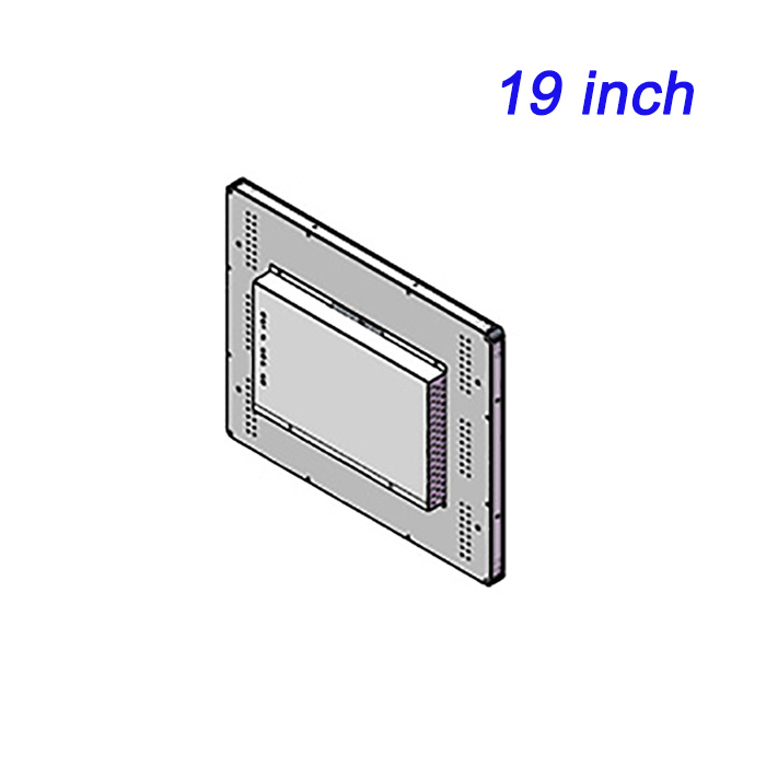 Monitor de control industrial de 19 pulgadas, pantalla táctil resistiva integrada, uso en escritorio, nuevo, montaje en rack/pared