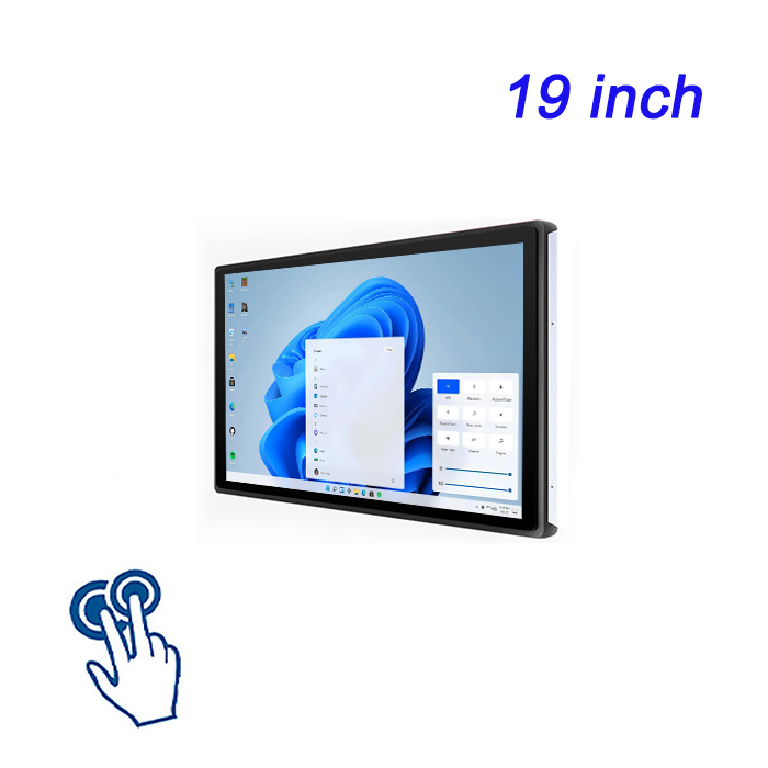 Monitor de control industrial de 19 pulgadas, pantalla táctil resistiva integrada, uso en escritorio, nuevo, montaje en rack/pared