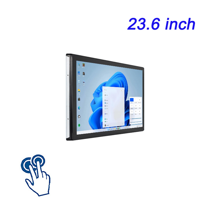 Casilla de metal de 23.6 pulgadas Incorporado IP65 PC resistente al agua Panel de pantalla táctil industrial capacitivo PC todo en uno