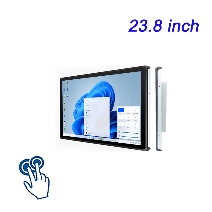 23.8 inch Customizable Drivers and Software Support Included Capacitive Touchscreen Industrial Panel Mount Monitor with Metal Frame