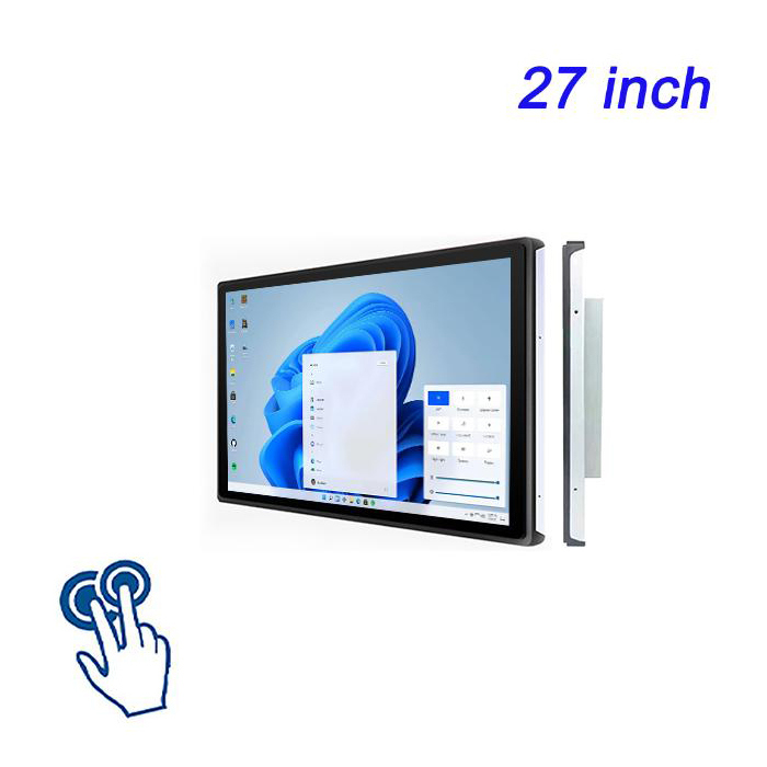 PC táctil industrial de pantalla ancha de 27 pulgadas HMI Window IP65 Panel PC industrial integrado a prueba de agua