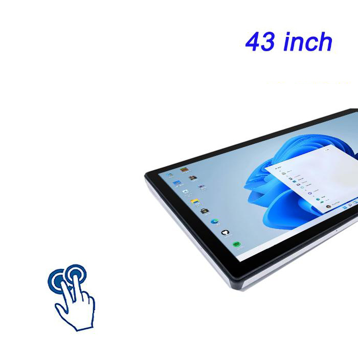 Casilla de metal de montaje de 43 pulgadas con pantalla táctil LCD Monitor frontal de grado industrial de clasificación IP65