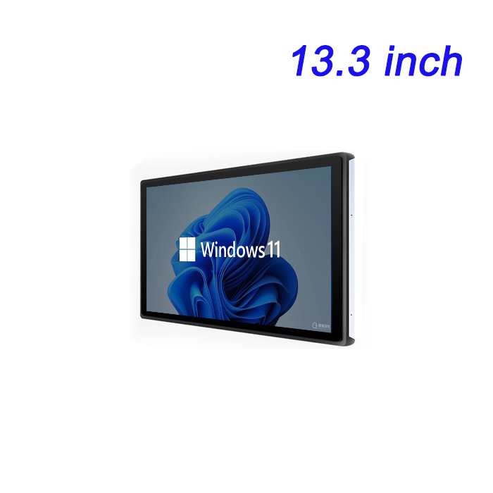 Fabricante de máquina todo en uno industrial de publicidad para edificios Windows montada en la pared de 13,3 pulgadas