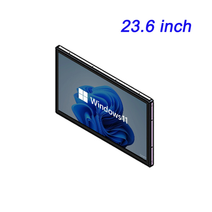 Tableta industrial de 23,6 pulgadas para taller, resistente al polvo, con resistor integrado, configuración Windows PLC, pedido principal