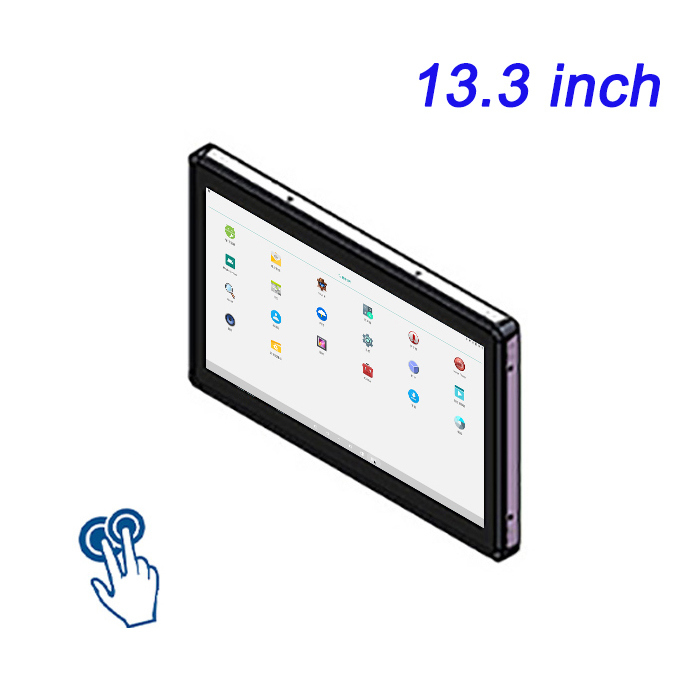 Control industrial 13.3 pulgadas todo en uno embebido semi-cerrado estilo máquina táctil