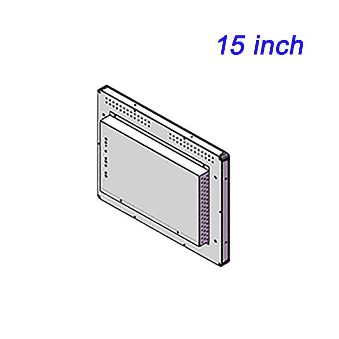 Monitores de pantalla táctil capacitiva de pantalla ancha IPC industrial de 15 pulgadas integrados, monitor de montaje en panel de grado industrial