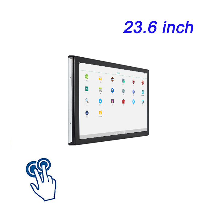 ZXTLCD 23,6 inch nhúng màn hình điều khiển công nghiệp hoàn toàn đóng màn hình công nghiệp tất cả trong một máy cảm ứng màn hình công suất phẳng tinh khiết