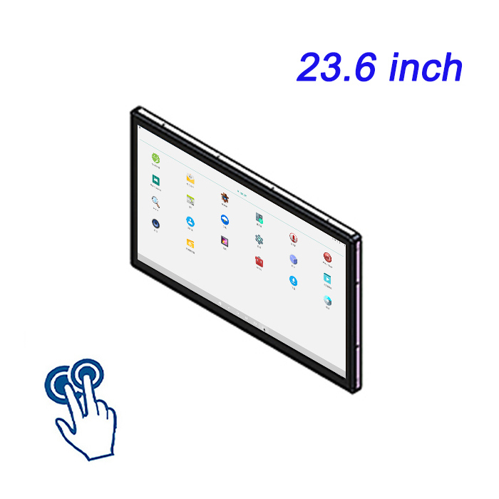 ZXTLCD 23.6 Inch Embedded Fully Enclosed LCD Monitor Touch Screen Display Industrial All in One Machine Pure Flat Capacitive Display