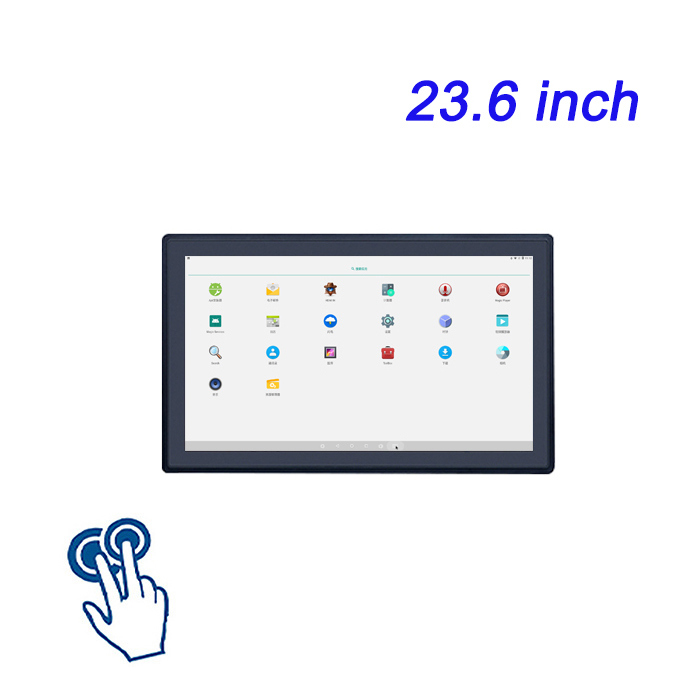 ZXTLCD 23,6 inch nhúng màn hình điều khiển công nghiệp hoàn toàn đóng màn hình công nghiệp tất cả trong một máy cảm ứng màn hình công suất phẳng tinh khiết
