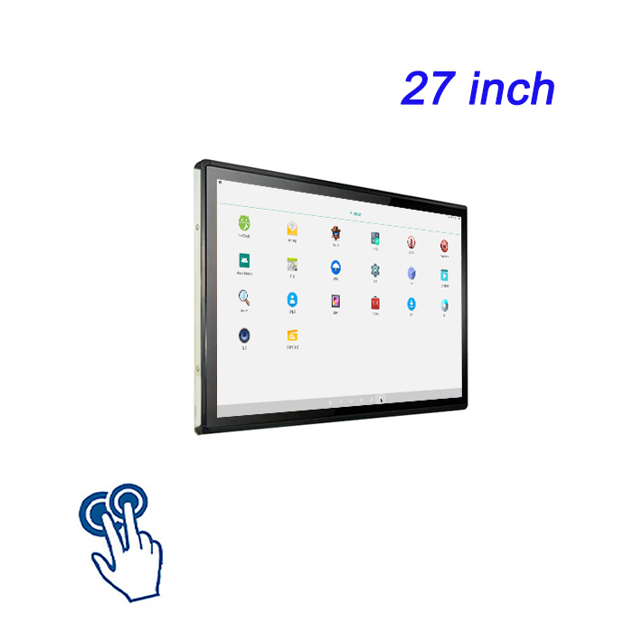 ZXTLCD Computadora de control industrial de 27 pulgadas integrada, completamente cerrada, industrial, todo en uno, táctil capacitiva, sin ventilador, para taller, a prueba de polvo e impermeable