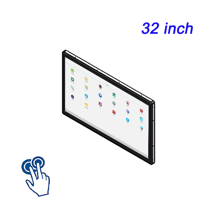 32 นิ้ว Smart Vision Outdoor Terminal เบื้องใน ความสว่างสูง Capacitive Touch Industrial Control จอแสดงเครื่องจักรบูรณาการ