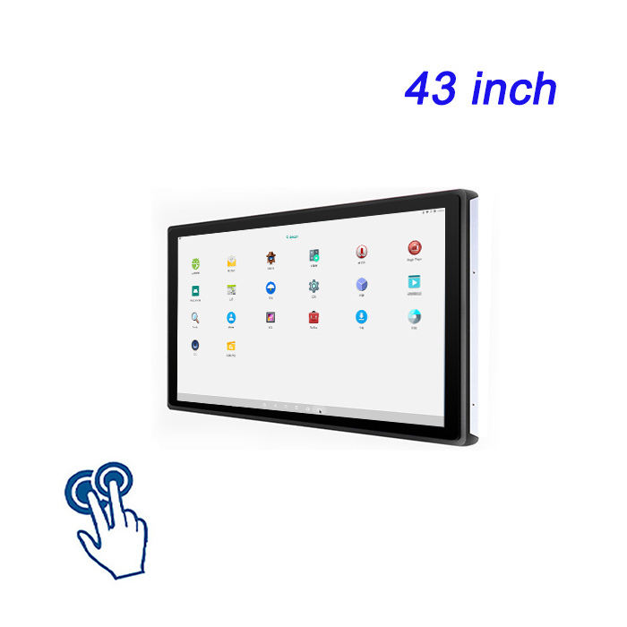 43 pulgadas Incorporado totalmente cerrado de grado industrial toque todo en una máquina Android capacitiva pantalla táctil