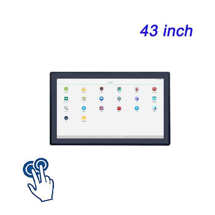 43 pulgadas Incorporado totalmente cerrado de grado industrial toque todo en una máquina Android capacitiva pantalla táctil