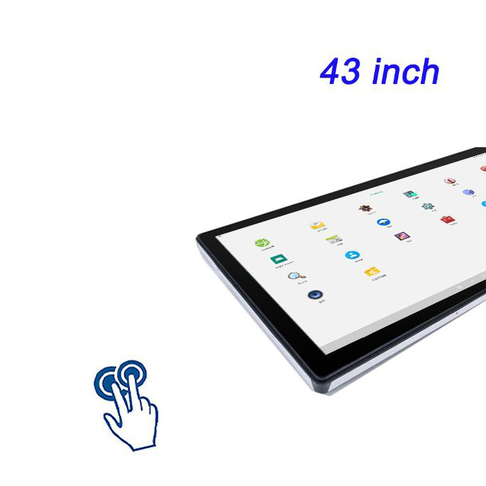 43 pulgadas Incorporado totalmente cerrado de grado industrial toque todo en una máquina Android capacitiva pantalla táctil