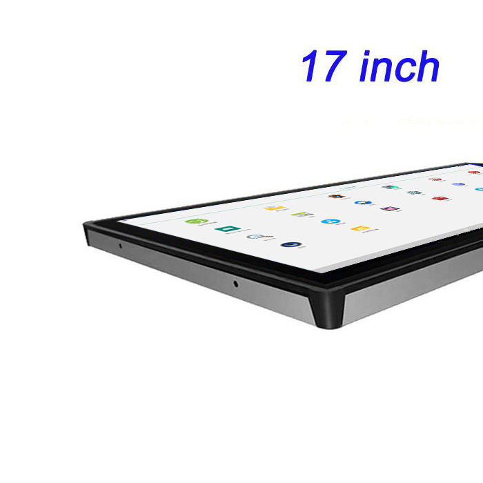 17 pulgadas Incorporado completamente cerrado A prueba de polvo y a prueba de agua delantero doble interruptor USB Taller Monitor Android