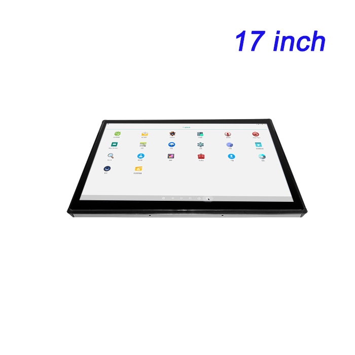 17 pulgadas Incorporado completamente cerrado A prueba de polvo y a prueba de agua delantero doble interruptor USB Taller Monitor Android