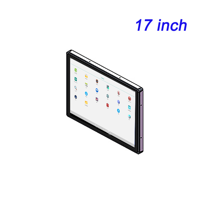 17 pulgadas Incorporado completamente cerrado A prueba de polvo y a prueba de agua delantero doble interruptor USB Taller Monitor Android
