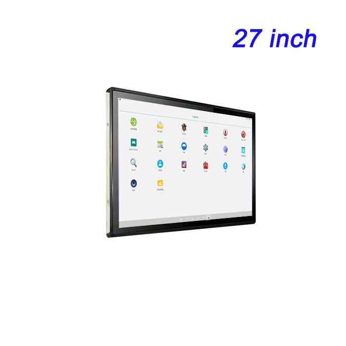 27 pulgadas de control industrial totalmente cerrado toque todo en uno nivel de la máquina pantalla incorporada a prueba de polvo