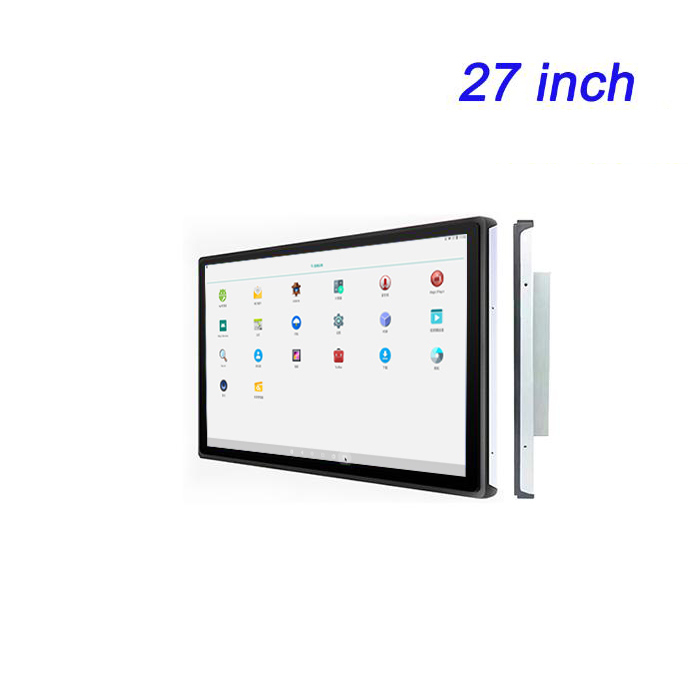 27 pulgadas de control industrial totalmente cerrado toque todo en uno nivel de la máquina pantalla incorporada a prueba de polvo