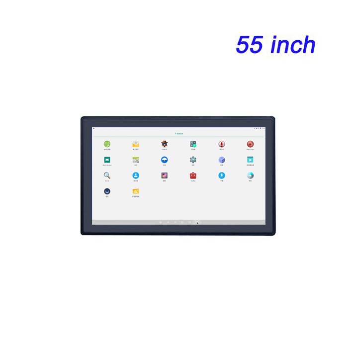 Terminal de pantalla integrada de 55 pulgadas, totalmente cerrado, aleación de aluminio, disipación de calor, sin ventilador, a prueba de polvo, capacitador, resistencia, tableta industrial