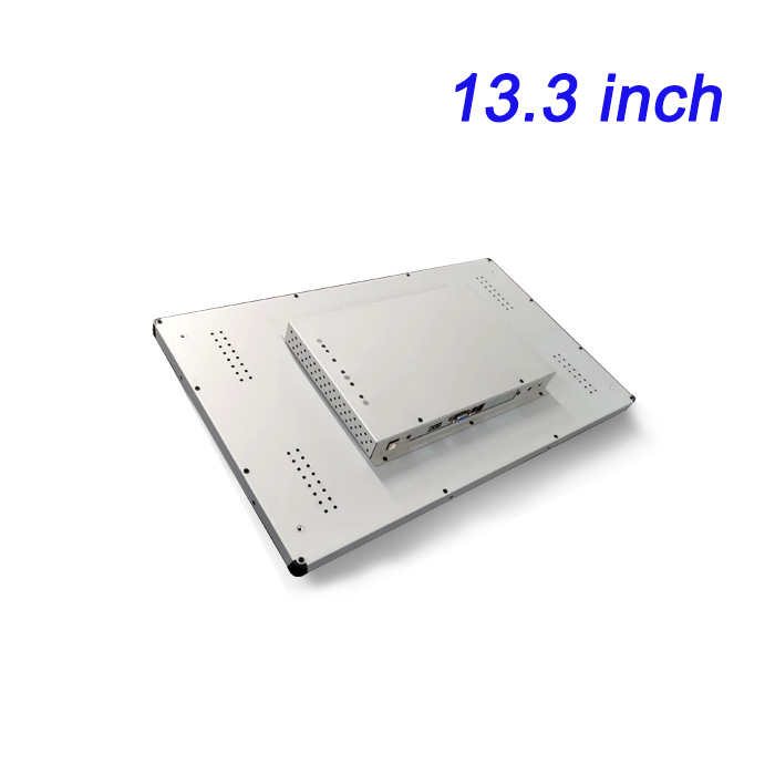 Pantalla táctil capacitiva resistiva de 13,3 pulgadas integrada, totalmente de aluminio, con configuración USB y conmutador frontal