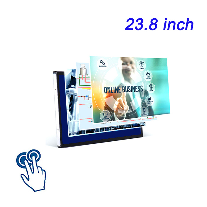 ZXTLCD 23.8 pulgadas de caja capacitiva pantalla externa de control industrial integrado terminal Android Industrial pantalla LCD táctil