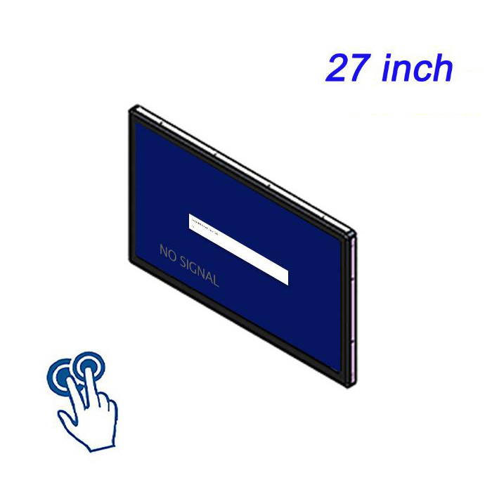 27 pulgadas Nuevo sistema de autoservicio inteligente integrado para ordenar control industrial pantalla táctil pantalla de resistencia al ordenador totalmente cerrada