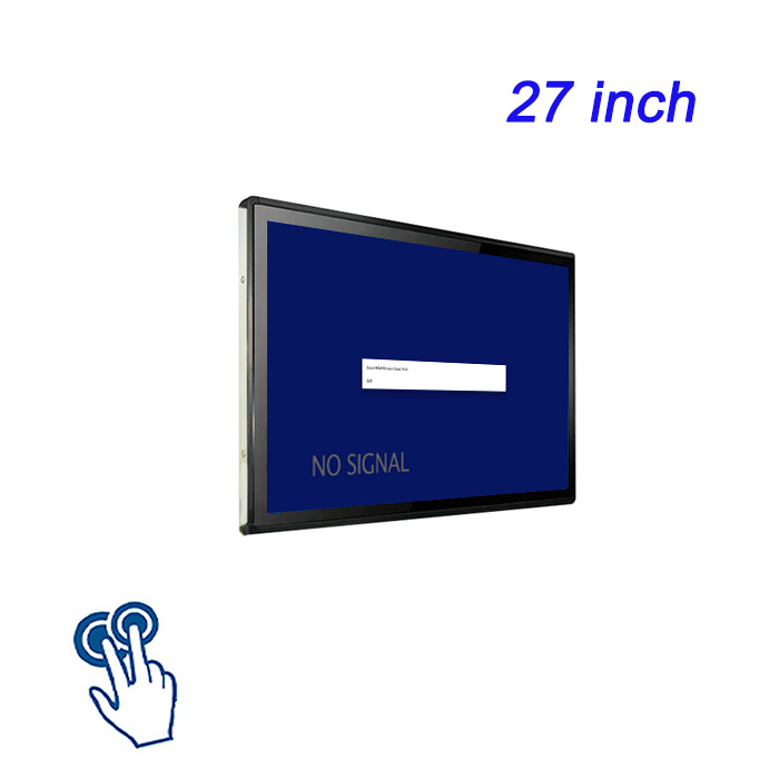 27 pulgadas Nuevo sistema de autoservicio inteligente integrado para ordenar control industrial pantalla táctil pantalla de resistencia al ordenador totalmente cerrada