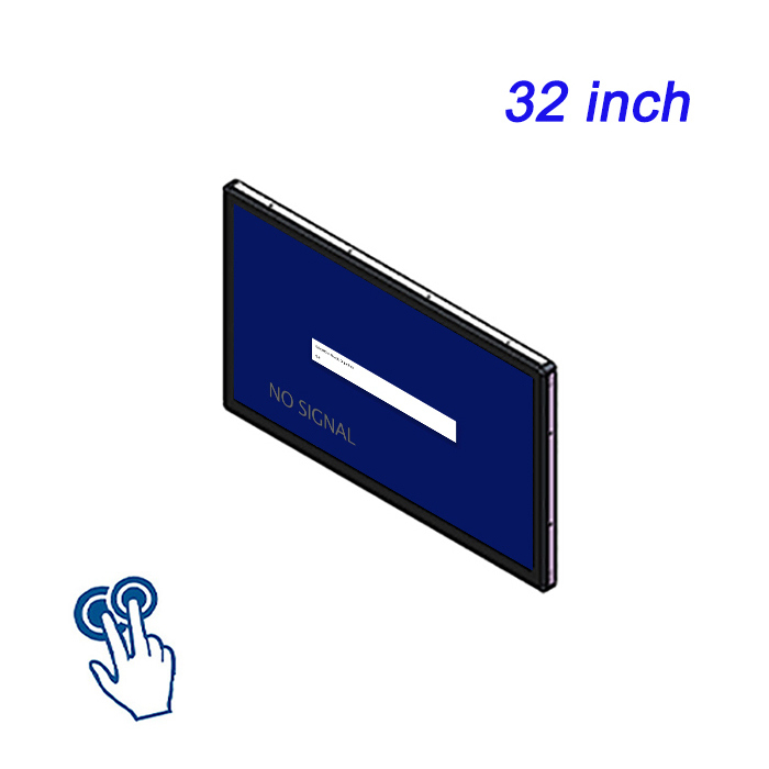 Ordenador tablet con pantalla táctil capacitiva multipunto integrada en cesta de borde estrecho de 32 pulgadas, con condensador totalmente cerrado y parámetros estándar controlables