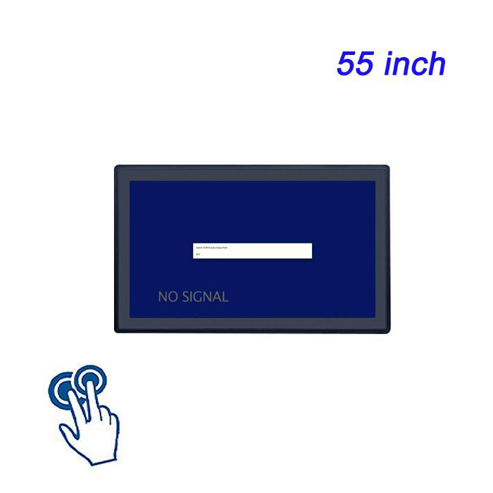 55 inch High and Low Temperature Resistant Embedded Dustproof Multi serial Port Capacitor TouchScreen PC Monitors PLC Configuration Display