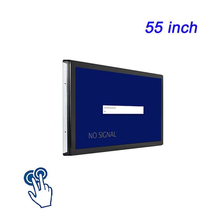 55 pulgadas Resistente a altas y bajas temperaturas Incorporado a prueba de polvo Multi-puerto serial condensador Industrial pantalla táctil Display de configuración PLC