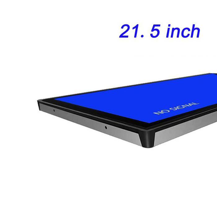 Máquina publicitaria LCD de alta definición integrada para interiores de 21,5 pulgadas con pantalla de promoción de productos de alto brillo