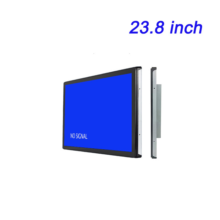 23.8 pulgadas pantalla de visualización integrada multifuncional fuera de la sala de conferencias del taller CNC de grado industrial