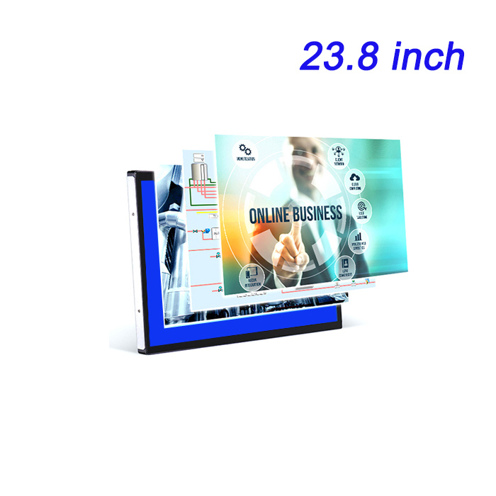 23.8 pulgadas pantalla de visualización integrada multifuncional fuera de la sala de conferencias del taller CNC de grado industrial