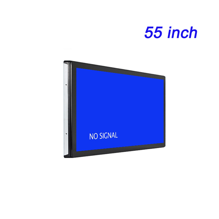 55 pulgadas 4K integrado monitor de venta al por mayor centro comercial hospital banca de negocios pantalla de publicidad