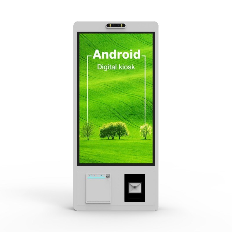 21.5 pulgadas Android Lobby de Hotel Autoservicio Pedido Quiosco Digital montado en la pared con pantalla a prueba de agua para KFC