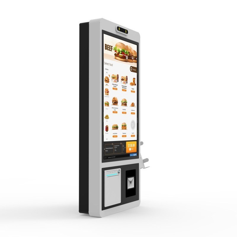 21.5 pulgadas Android Lobby de Hotel Autoservicio Pedido Quiosco Digital montado en la pared con pantalla a prueba de agua para KFC