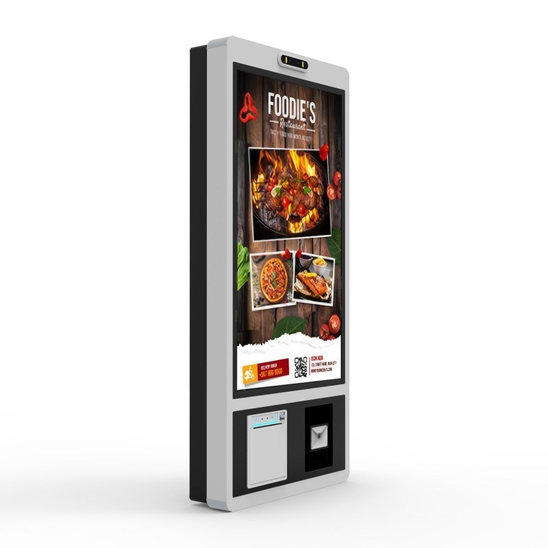 Fábrica de OEM 23.6 pulgadas Ventanas Montadas en la pared Quioscos de autoservicio Terminal de pago Quiosco con espacio POS