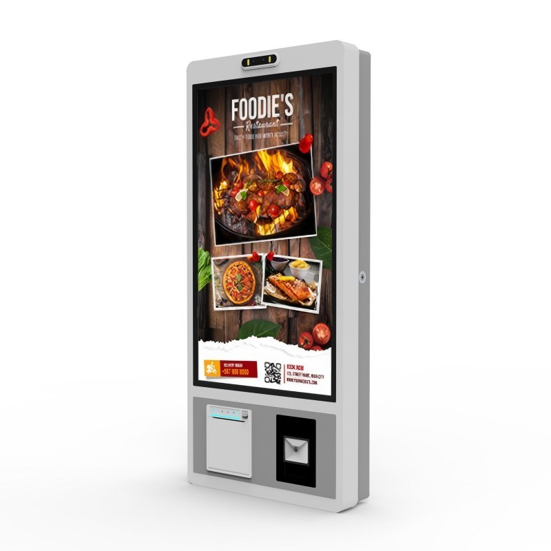 Fábrica de OEM 23.6 pulgadas Ventanas Montadas en la pared Quioscos de autoservicio Terminal de pago Quiosco con espacio POS