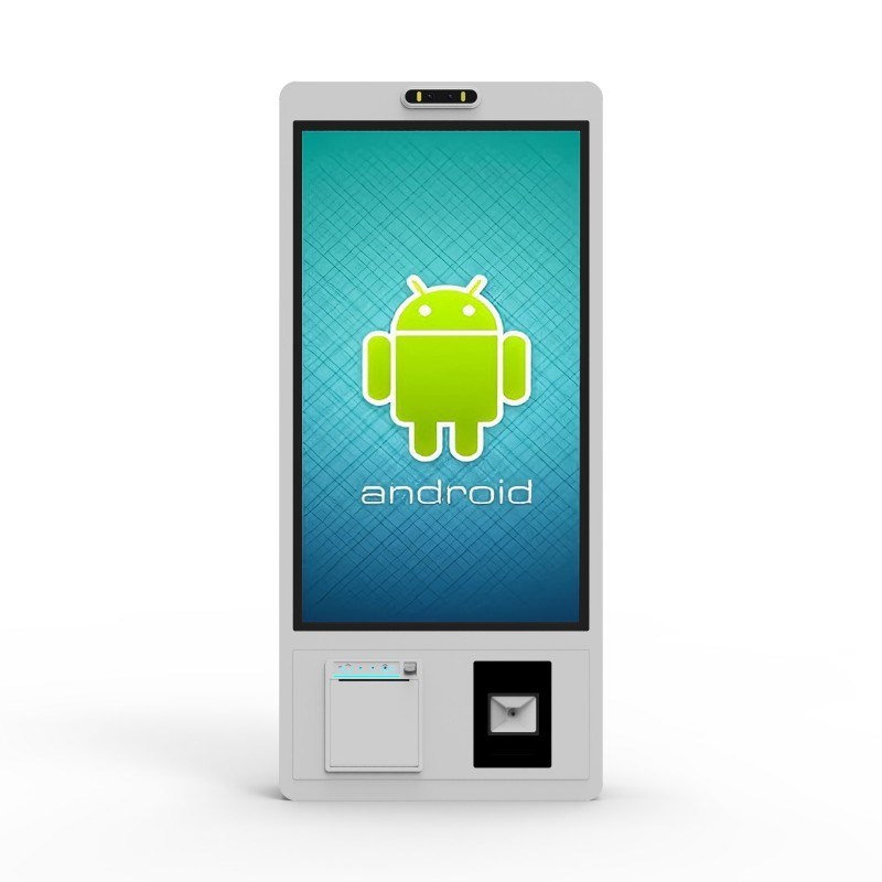 23.6 Inch Android Touch Screen  Wall Mounted Self Service Queue Management System Kiosk Advertising Equipment